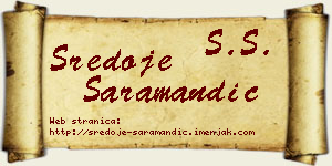 Sredoje Saramandić vizit kartica